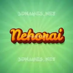 nehorai in Green Rays style - 3D name wallpaper