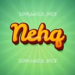 nehq in Green Rays style - 3D name wallpaper
