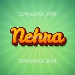 nehra in Green Rays style - 3D name wallpaper
