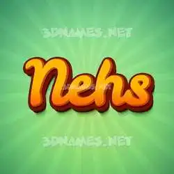 nehs in Green Rays style - 3D name wallpaper