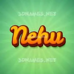 nehu in Green Rays style - 3D name wallpaper