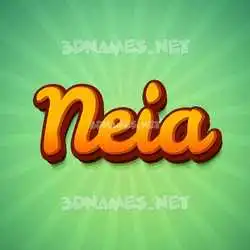 neia in Green Rays style - 3D name wallpaper