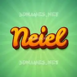 neiel in Green Rays style - 3D name wallpaper