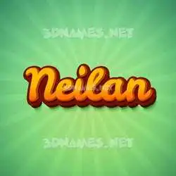 neilan in Green Rays style - 3D name wallpaper