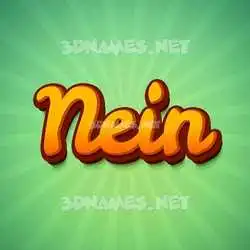 nein in Green Rays style - 3D name wallpaper
