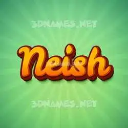 neish in Green Rays style - 3D name wallpaper