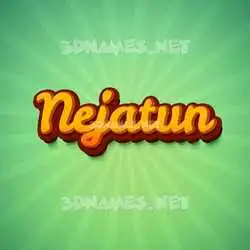 nejatun in Green Rays style - 3D name wallpaper