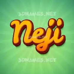 neji in Green Rays style - 3D name wallpaper