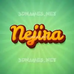 nejira in Green Rays style - 3D name wallpaper