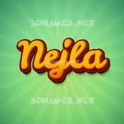 nejla in Green Rays style - 3D name wallpaper