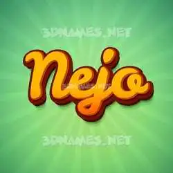 nejo in Green Rays style - 3D name wallpaper