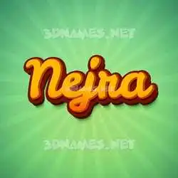 nejra in Green Rays style - 3D name wallpaper