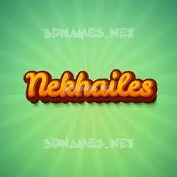 nekhailes in Green Rays style - 3D name wallpaper