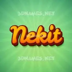 nekit in Green Rays style - 3D name wallpaper