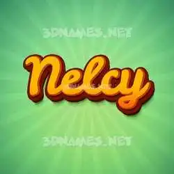 nelcy in Green Rays style - 3D name wallpaper
