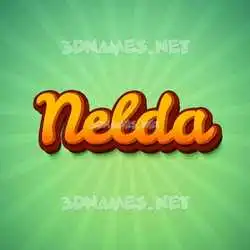 nelda in Green Rays style - 3D name wallpaper