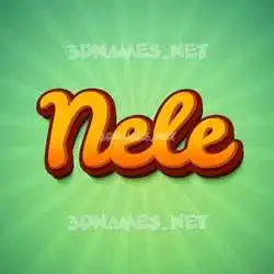 nele in Green Rays style - 3D name wallpaper