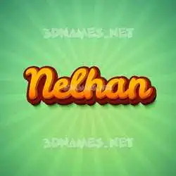 nelhan in Green Rays style - 3D name wallpaper