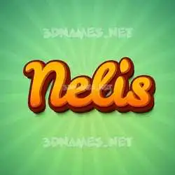 nelis in Green Rays style - 3D name wallpaper