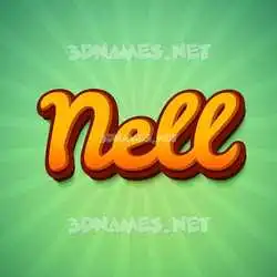 nell in Green Rays style - 3D name wallpaper