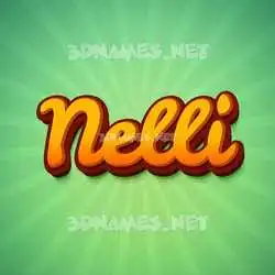 nelli in Green Rays style - 3D name wallpaper