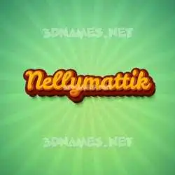 nellymattik in Green Rays style - 3D name wallpaper