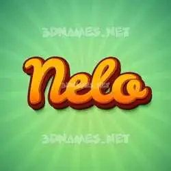 nelo in Green Rays style - 3D name wallpaper