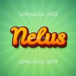 nelus in Green Rays style - 3D name wallpaper
