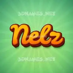 nelz in Green Rays style - 3D name wallpaper