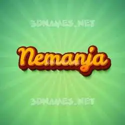 nemanja in Green Rays style - 3D name wallpaper