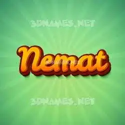 nemat in Green Rays style - 3D name wallpaper