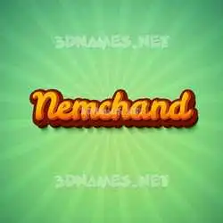 nemchand in Green Rays style - 3D name wallpaper