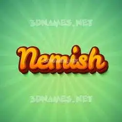 nemish in Green Rays style - 3D name wallpaper