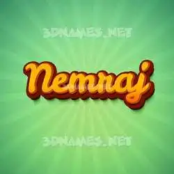 nemraj in Green Rays style - 3D name wallpaper
