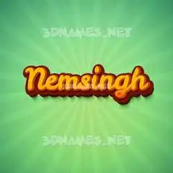 nemsingh in Green Rays style - 3D name wallpaper