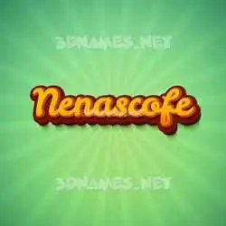 nenascofe in Green Rays style - 3D name wallpaper