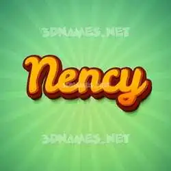 nency in Green Rays style - 3D name wallpaper