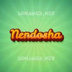 nendosha in Green Rays style - 3D name wallpaper