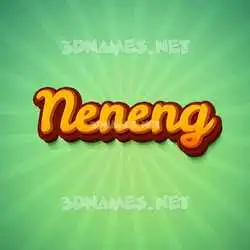 neneng in Green Rays style - 3D name wallpaper