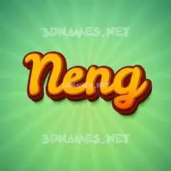 neng in Green Rays style - 3D name wallpaper