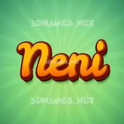 neni in Green Rays style - 3D name wallpaper