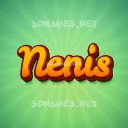 nenis in Green Rays style - 3D name wallpaper