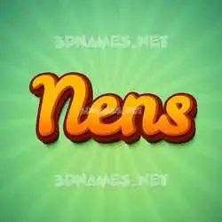 nens in Green Rays style - 3D name wallpaper