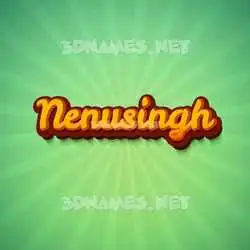 nenusingh in Green Rays style - 3D name wallpaper