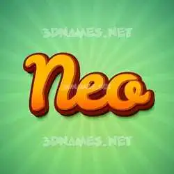 neo in Green Rays style - 3D name wallpaper