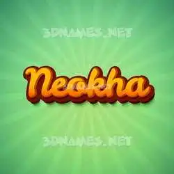 neokha in Green Rays style - 3D name wallpaper