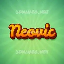 neovic in Green Rays style - 3D name wallpaper