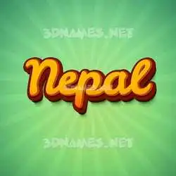nepal in Green Rays style - 3D name wallpaper