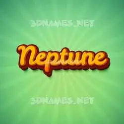 neptune in Green Rays style - 3D name wallpaper