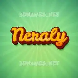 neraly in Green Rays style - 3D name wallpaper